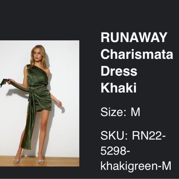 Hello Molly Dresses & Skirts - Hello Molly one shoulder dress - khaki green